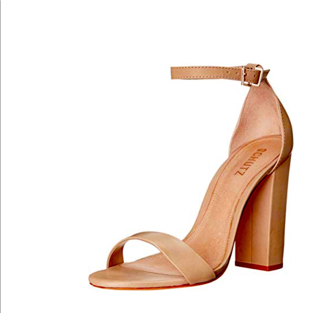 Schutz Enida 4” heel sandal in Nude/Tan